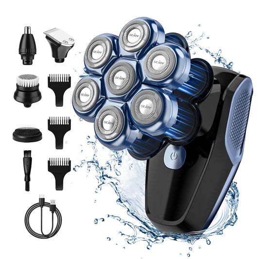 Bald Head Shaver Electric Razor, 5-in-1 Beard Trimmer Kit, Waterproof Mens Shaver