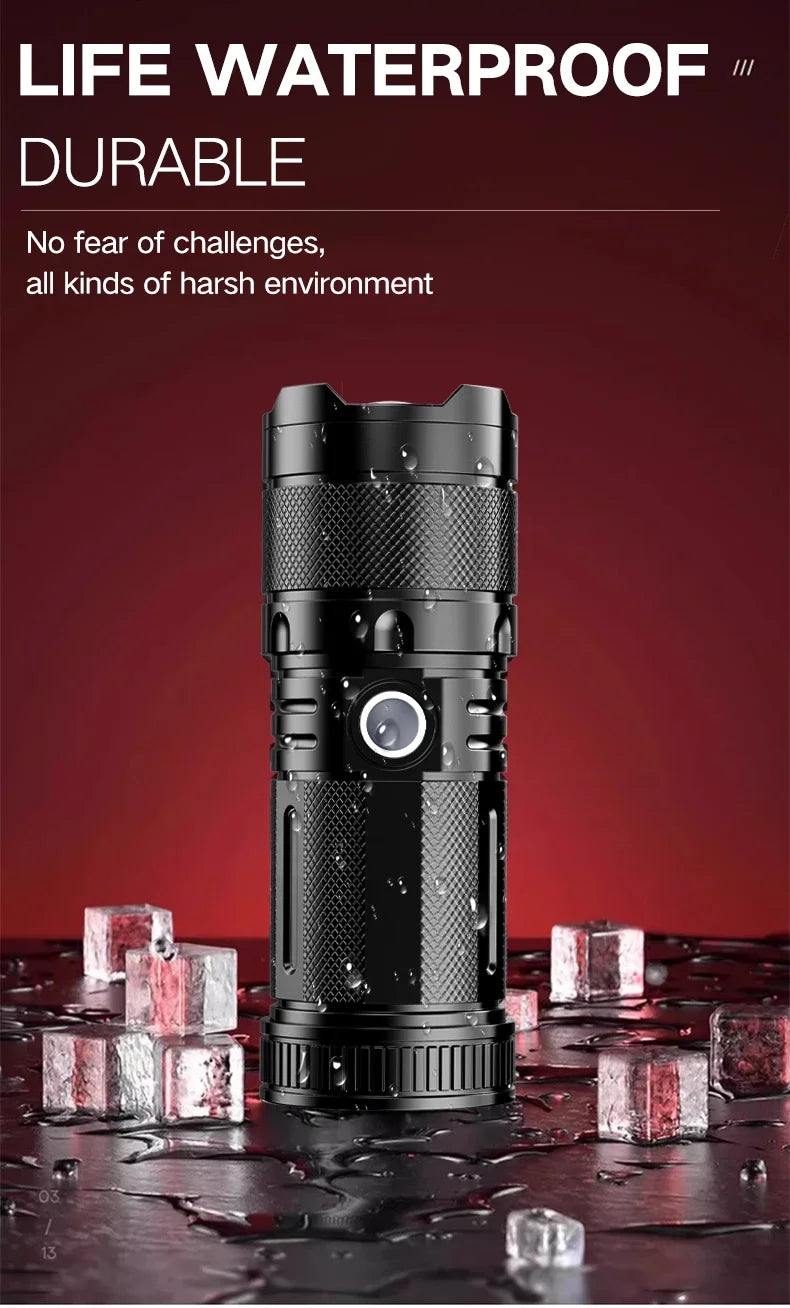 High-Powered 9-LED Flashlight - Waterproof & Rugged for Camping, Emergencies & More