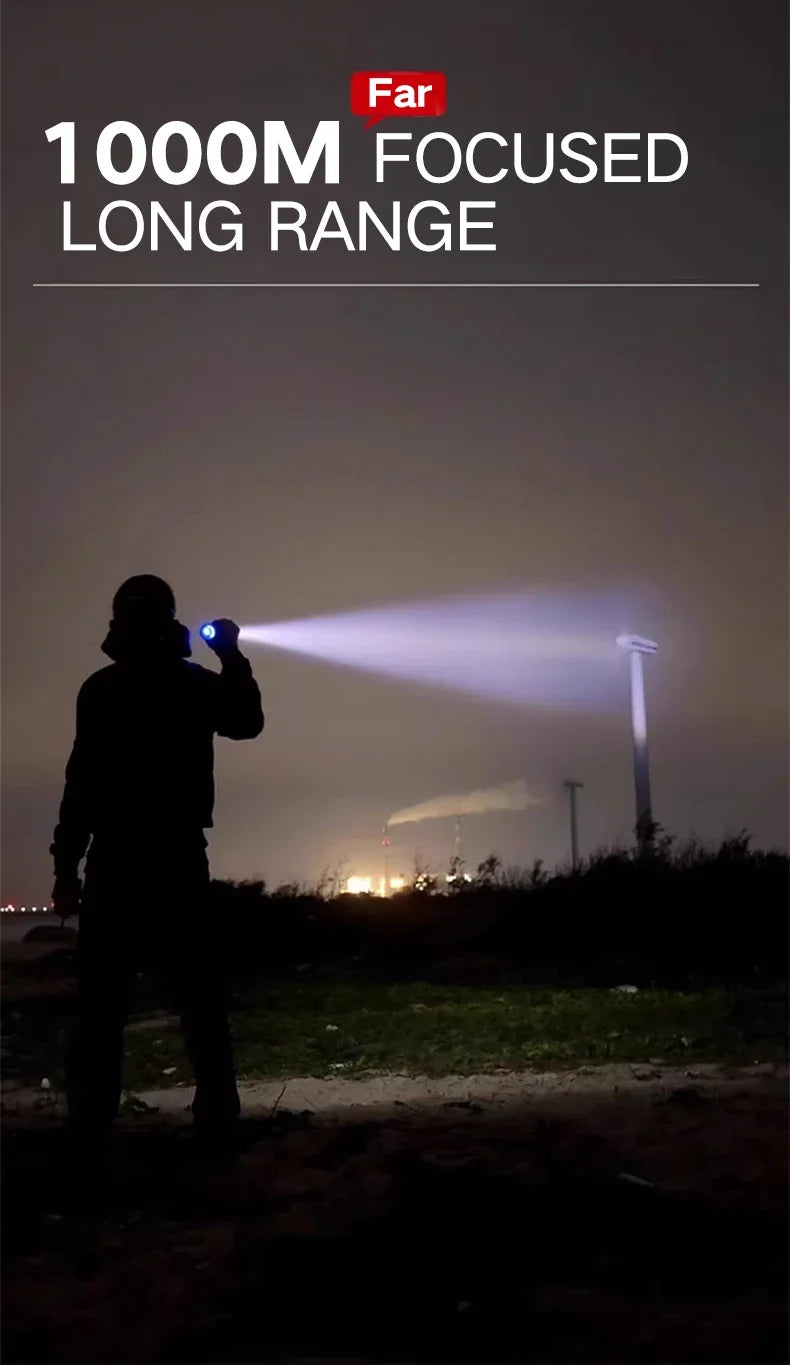 High-Powered 9-LED Flashlight - Waterproof & Rugged for Camping, Emergencies & More