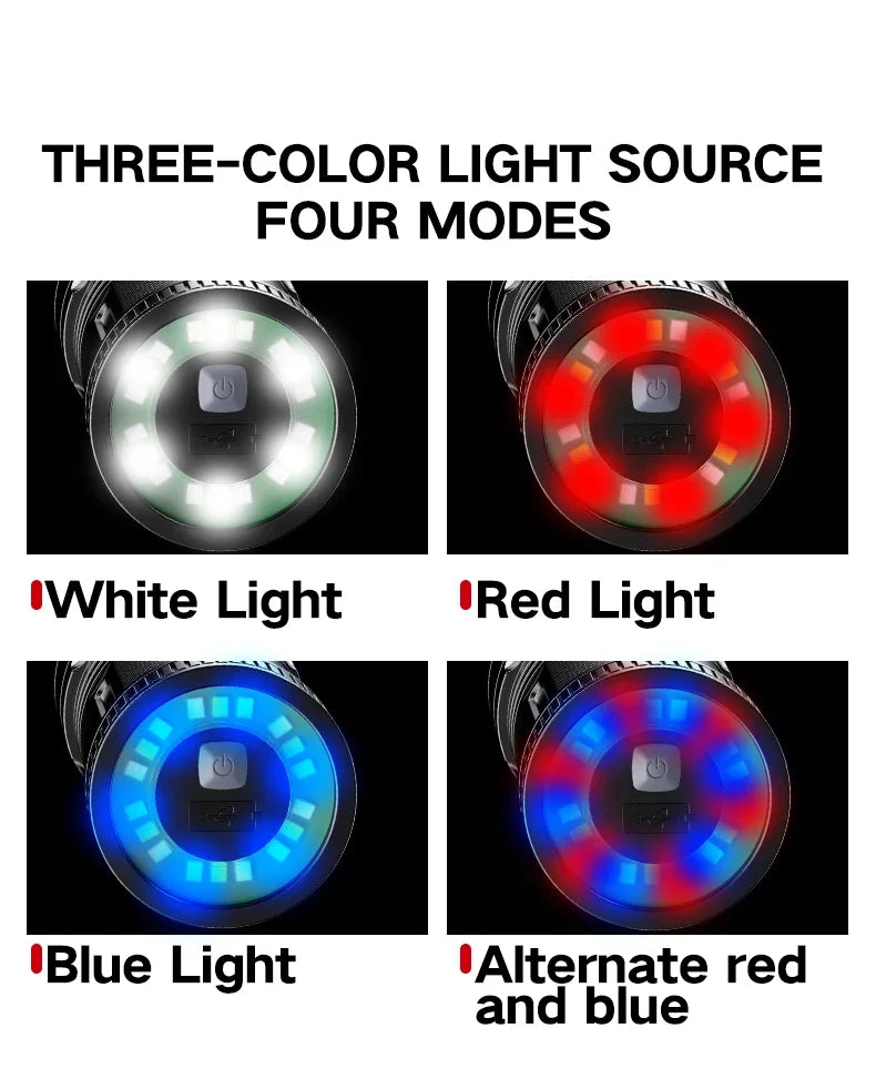 High-Powered 9-LED Flashlight - Waterproof & Rugged for Camping, Emergencies & More