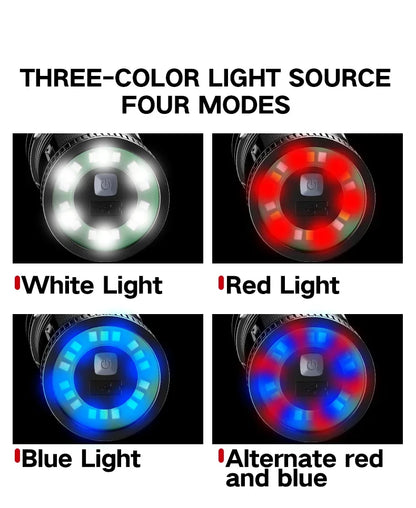 High-Powered 9-LED Flashlight - Waterproof & Rugged for Camping, Emergencies & More