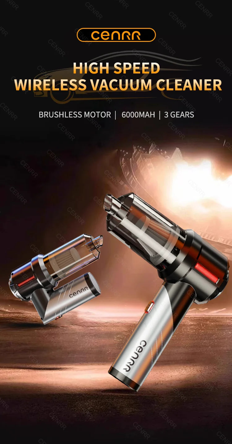 Cordless Car Vacuum: 998000PA Suction