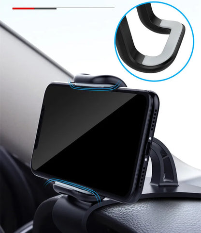 Soporte Universal 360° Rotatorio para Teléfono Móvil de Auto para Tablero Fijo