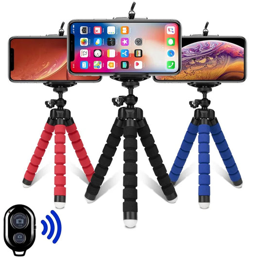 Mini Trípode Flexible con Soporte Clip para Smartphone y Cámara