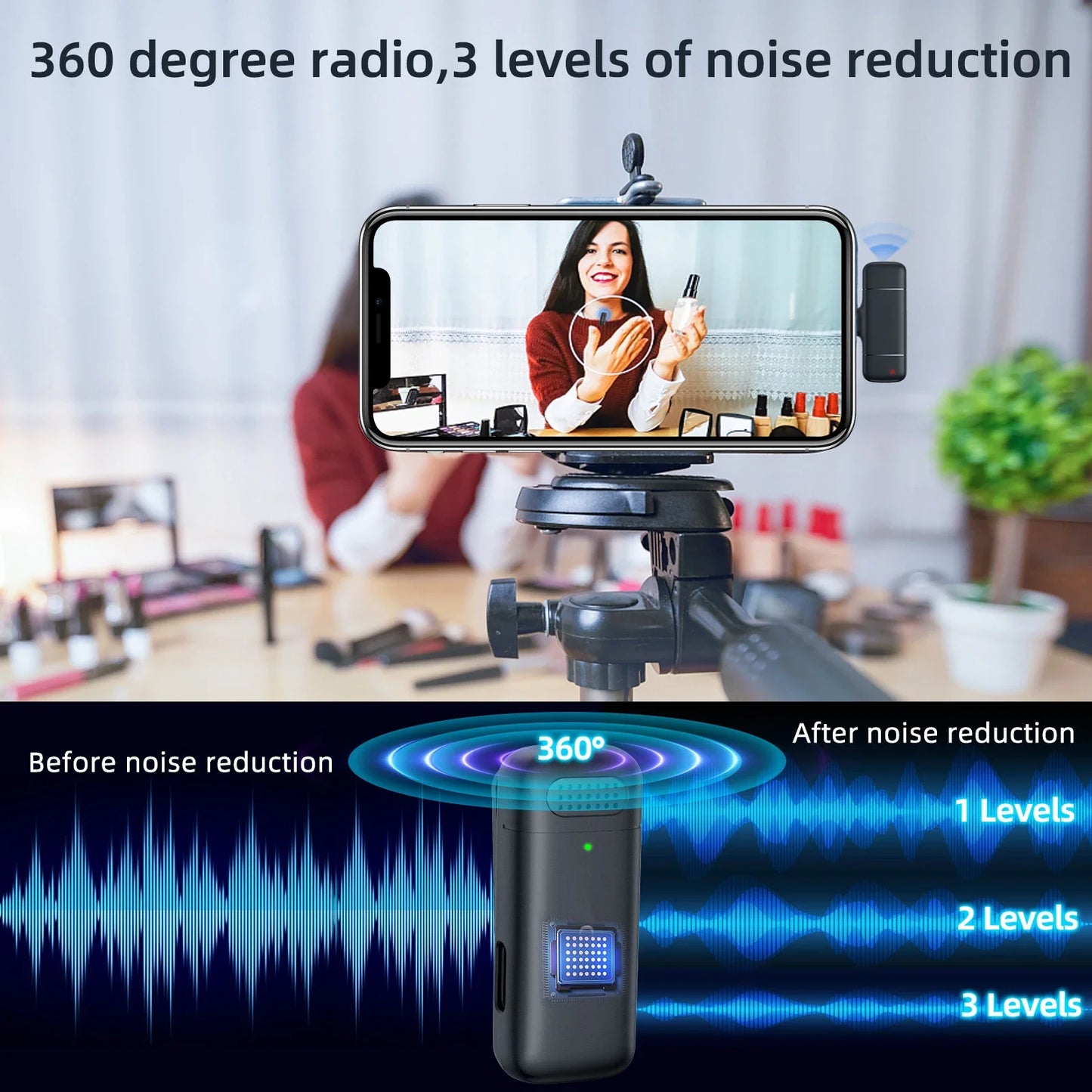 K30 Wireless Lavalier Microphone: Portable Recording for iPhone, Android, and PC