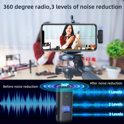 K30 Wireless Lavalier Microphone: Portable Recording for iPhone, Android, and PC