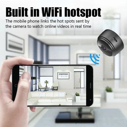 Wireless Mini Spy Camera for Home Security - Monitor Baby, Pets & More