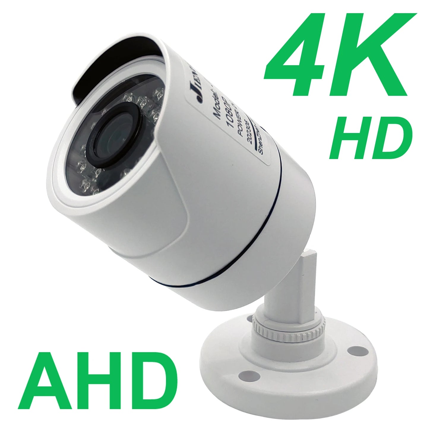 Cámara de Seguridad CCTV AHD 4K para Exterior/Interior con Visión Nocturna Infrarroja, 5MP/1080P