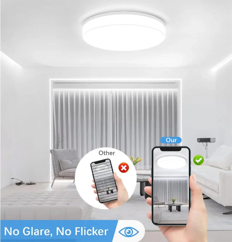 Lámpara de Techo LED Redonda Ultradelgada para Dormitorio/Habitación