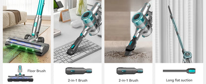 Lightweight E.LUO Cordless Vacuum with Powerful Suction & Dust Sensor - 60 Min Runtime, Perfect for Home, Pets & Auto