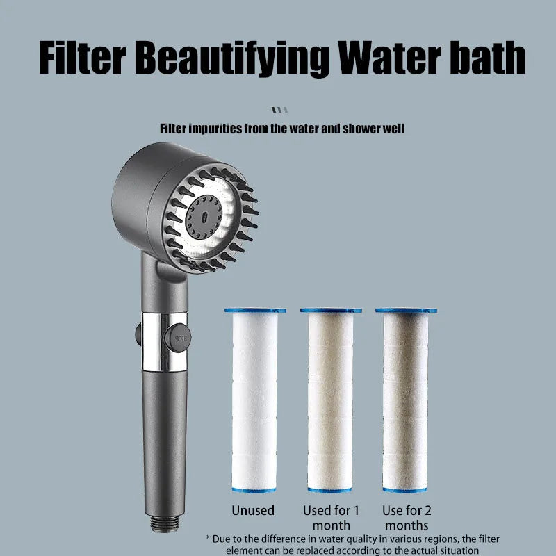 Four-Mode Shower Head with Filter