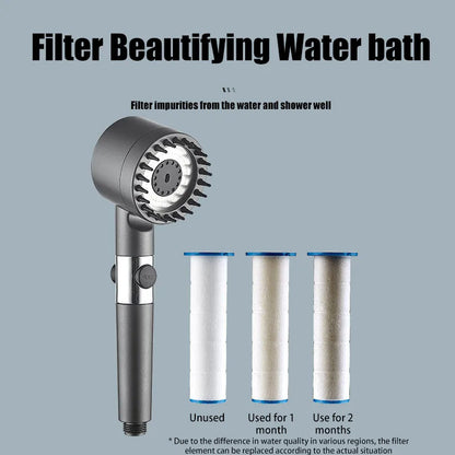 Four-Mode Shower Head with Filter