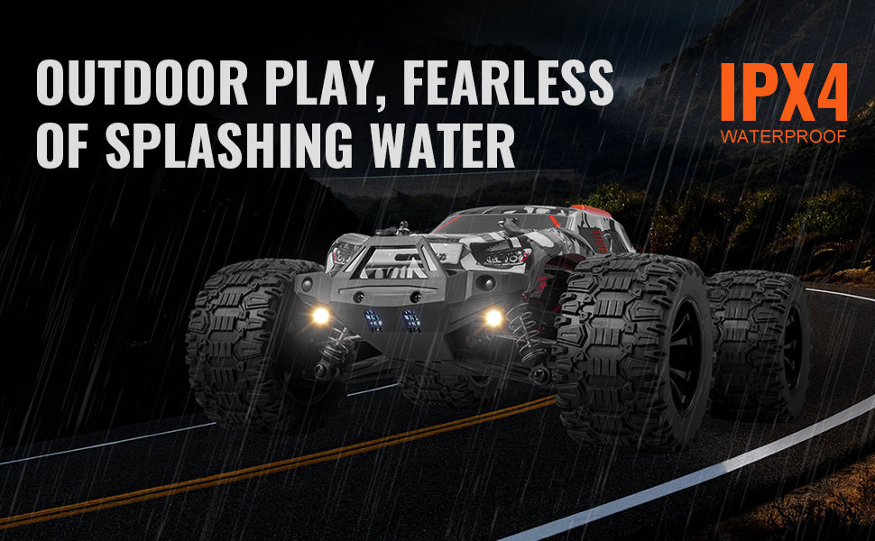 RC Monster Truck 4x4: 2 Batteries, 38KM/H Top Speed, Off-Road Action (Holiday Gift)